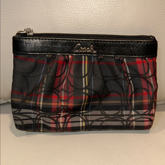 Coach Handbags - Coach Poppy Tartan Wristlet